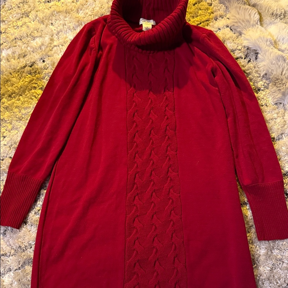 Kim Rogers Rich Red Cowl Neck Sweater